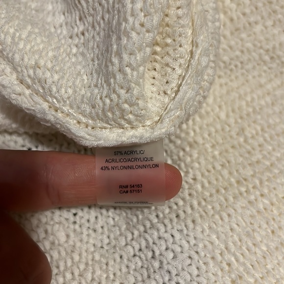 Calvin Klein white/beige open style poncho sweater - Picture 4 of 5